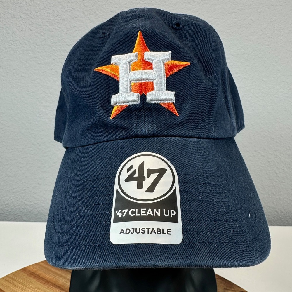 Houston Astros '47 CLEAN UP Adjustable Navy Blue Baseball Cap MLB Hat OSFA